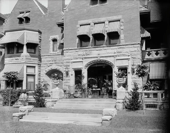 Framed Print : Terrace and steps, Franklin H. Walker, 850 Jefferson Avenue, Detroit, Mich. between 1905 and 1915. Creator: Unknown Framed Print : Terrace and steps, Franklin H. Walker, 850 Jefferson Avenue, Detroit, Mich. between 1905 and 1915. Creator: Unknown