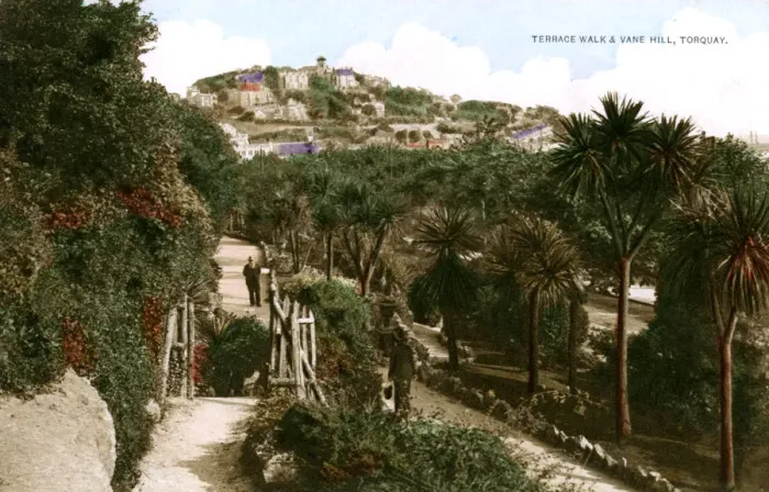 Framed Print : Terrace Walk and Vane Hill, Torquay, Devon, early 20th century. Artist: Ern Bishop Framed Print : Terrace Walk and Vane Hill, Torquay, Devon, early 20th century. Artist: Ern Bishop
