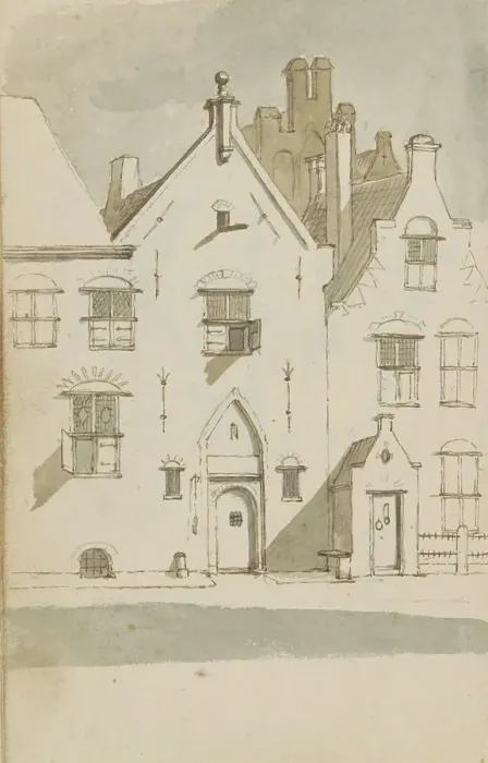 Framed Print : Terraced houses with gables, c.1783-c.1797. Creator: Johannes Huibert Prins Framed Print : Terraced houses with gables, c.1783-c.1797. Creator: Johannes Huibert Prins