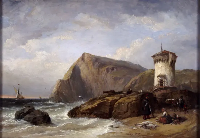 Framed Print : Terracina Tower, 1854. Artist: Clarkson Stanfield