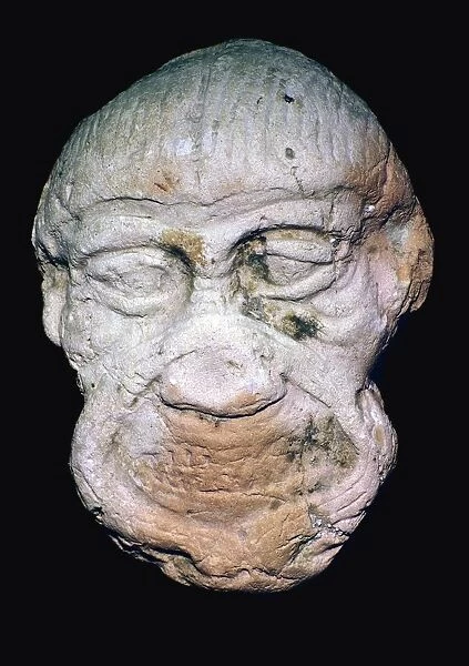 Terracotta head of a demon