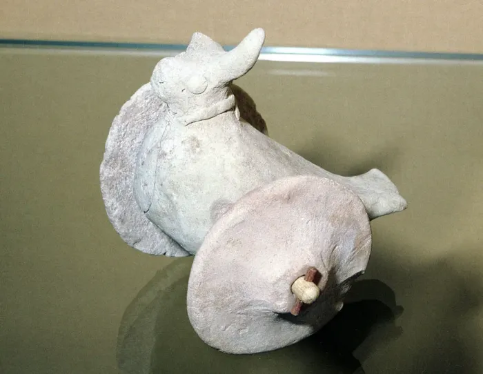 Framed Print : Terracotta model of a bird with the head of a bull, Indus Valley, Harappa, c2200 BC Framed Print : Terracotta model of a bird with the head of a bull, Indus Valley, Harappa, c2200 BC