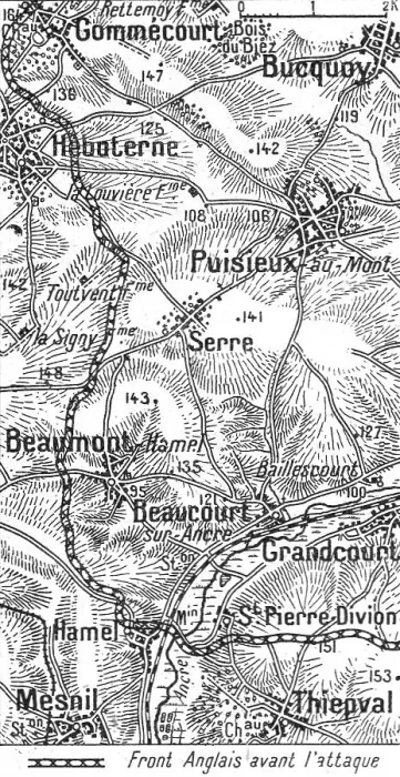 Framed Print : Terrain de l'offensive britannique sur les deux rives de l'Ancre, 1916. Creator: Unknown