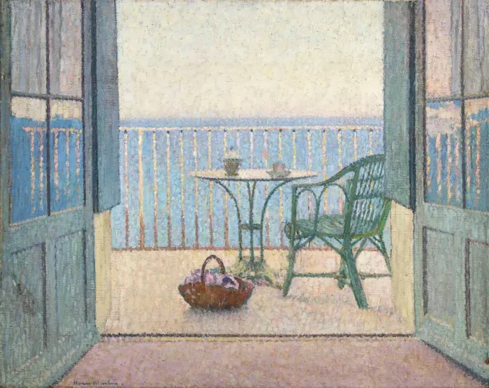 Framed Print : Terrasse ala fenetre, c. 1925. Creator: Martin, Henri (1860-1943) Framed Print : Terrasse ala fenetre, c. 1925. Creator: Martin, Henri (1860-1943)