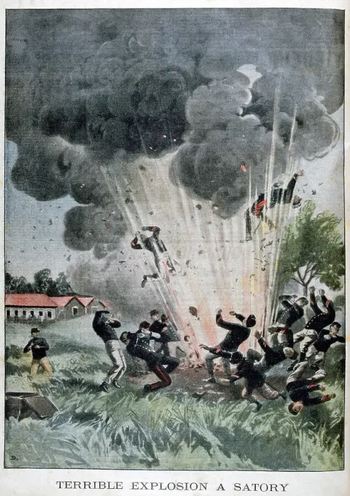 Framed Print : Terrible explosion at Satory, France, 1902 Framed Print : Terrible explosion at Satory, France, 1902