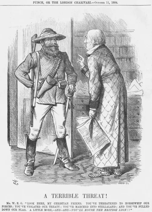 Framed Print : A Terrible Threat!, 1884. Artist: Joseph Swain Framed Print : A Terrible Threat!, 1884. Artist: Joseph Swain