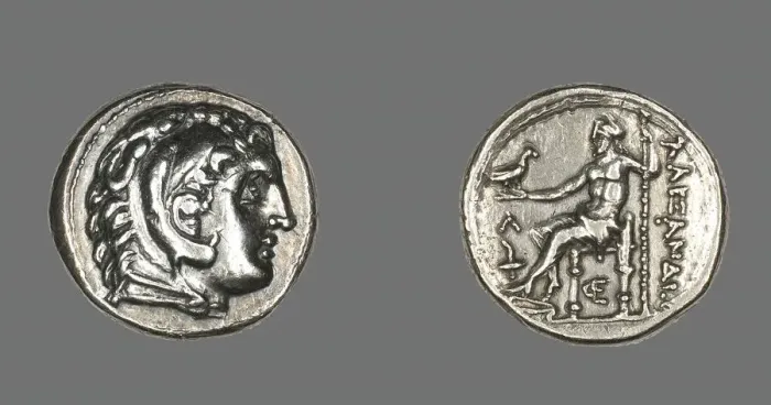 Framed Print : Tertradrachm (Coin) Portraying Alexander the Great as Herakles, 336-323 BCE Framed Print : Tertradrachm (Coin) Portraying Alexander the Great as Herakles, 336-323 BCE