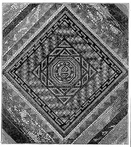 Tesselated Roman Pavement at Dorchester, 1858. Creator: Unknown
