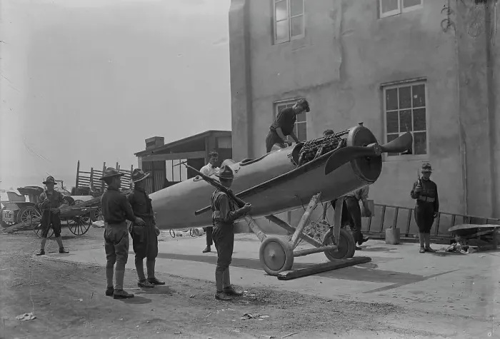 Framed Print : Testing aeroplane, between c1915 and c1920. Creator: Bain News Service Framed Print : Testing aeroplane, between c1915 and c1920. Creator: Bain News Service