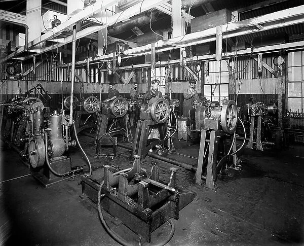 The testing room, Leland & Faulconer Manufacturing Co. Detroit, Mich. 1903 Nov. Creator: Unknown. The testing room, Leland & Faulconer Manufacturing Co. Detroit, Mich. 1903 Nov. Creator: Unknown