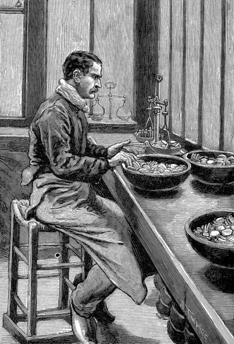 Framed Print : Testing the weight of gold pieces, Paris mint, 1892 Framed Print : Testing the weight of gold pieces, Paris mint, 1892