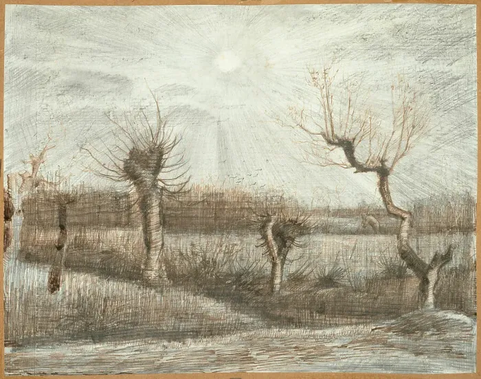 Framed Print : Tetards (Pollards), 1884. Creator: Vincent van Gogh Framed Print : Tetards (Pollards), 1884. Creator: Vincent van Gogh
