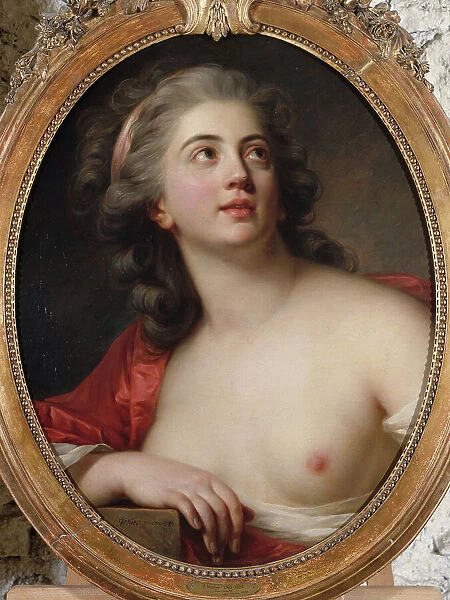 Tête de bacchante, 1783. Creator: Antoine Vestier