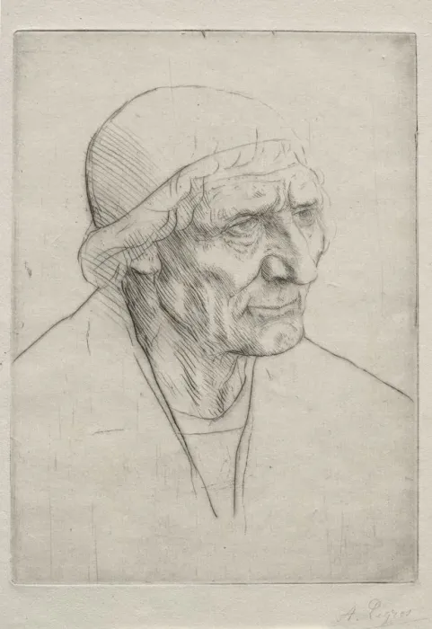 Framed Print : Tete de Benediction. Creator: Alphonse Legros (French, 1837-1911) Framed Print : Tete de Benediction. Creator: Alphonse Legros (French, 1837-1911)