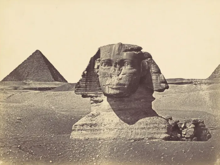 Framed Print : Tete du Sphynx, ca. 1860. Creator: Wilhelm Hammerschmidt Framed Print : Tete du Sphynx, ca. 1860. Creator: Wilhelm Hammerschmidt