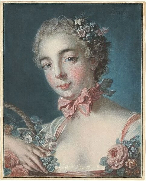 Tête de Flore (Head of Flora), 1769. Creator: Louis Marin Bonnet