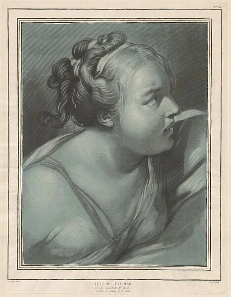 Tete de Putiphar (Head of Potiphars Wife), 1773. Creator: Louis Marin Bonnet