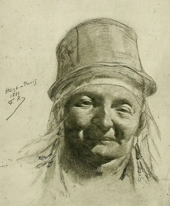 Framed Print : Tête de Zélandaise, 1886. Creator: Félicien Rops Framed Print : Tête de Zélandaise, 1886. Creator: Félicien Rops