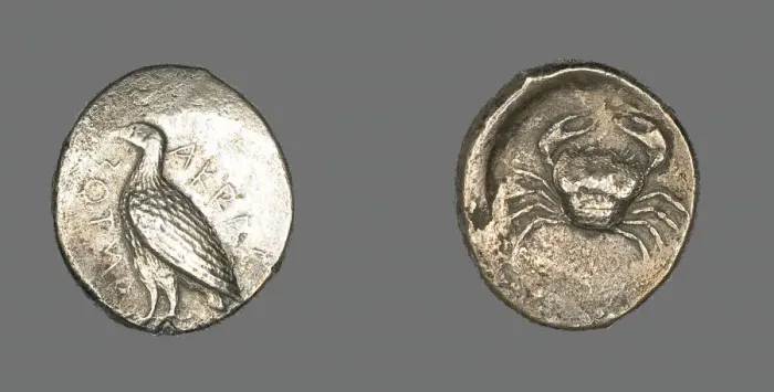Framed Print : Tetradrachm (Coin) Depicting an Eagle, 472-413 BCE. Creator: Unknown Framed Print : Tetradrachm (Coin) Depicting an Eagle, 472-413 BCE. Creator: Unknown