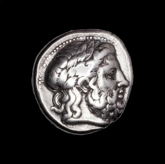 Framed Print : Tetradrachm (Coin) Depicting the God Zeus, 359-336 BCE. Creator: Unknown Framed Print : Tetradrachm (Coin) Depicting the God Zeus, 359-336 BCE. Creator: Unknown