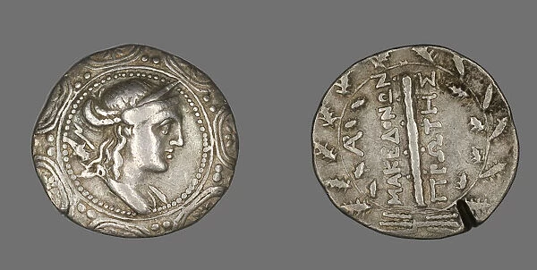 Tetradrachm (Coin) Depicting the Goddess Artemis Tauropolis, 158-149 BCE