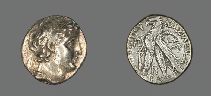 Framed Print : Tetradrachm (Coin) Portraying Demetrius II Nikator of Syria, 130-129 BCE Framed Print : Tetradrachm (Coin) Portraying Demetrius II Nikator of Syria, 130-129 BCE