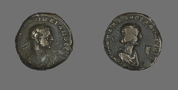 Tetradrachm (Coin) Portraying Emperor Aurelian, 270. Creator: Unknown