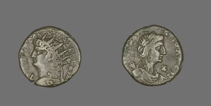Framed Print : Tetradrachm (Coin) Portraying Emperor Nero, 67-68. Creator: Unknown Framed Print : Tetradrachm (Coin) Portraying Emperor Nero, 67-68. Creator: Unknown