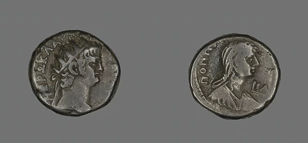 Tetradrachm (Coin) Portraying Emperor Nero, 54-68. Creator: Unknown