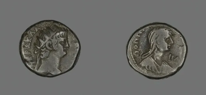 Framed Print : Tetradrachm (Coin) Portraying Emperor Nero, 54-68. Creator: Unknown Framed Print : Tetradrachm (Coin) Portraying Emperor Nero, 54-68. Creator: Unknown