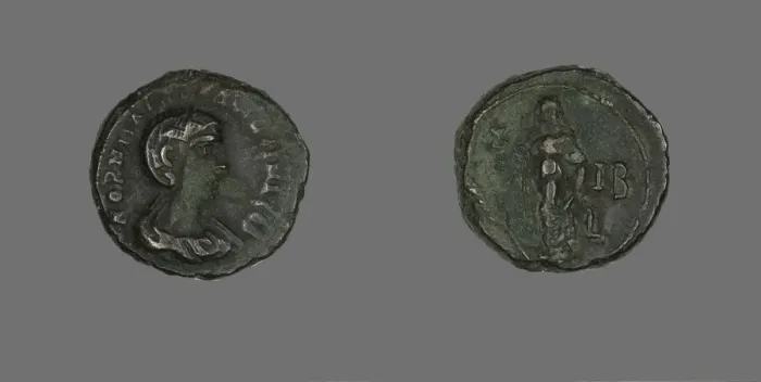 Framed Print : Tetradrachm (Coin) Portraying Empress Salonina, about 265. Creator: Unknown Framed Print : Tetradrachm (Coin) Portraying Empress Salonina, about 265. Creator: Unknown