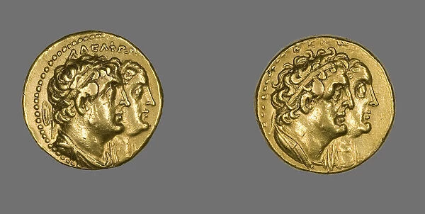 Tetradrachm (Coin) Portraying King Ptolemy II Philadelphos and Queen Arsinoe II