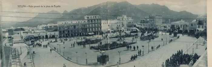 Framed Print : Tetuan - Vista general de la plaza de Espana, c1910 Framed Print : Tetuan - Vista general de la plaza de Espana, c1910