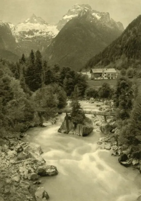 Framed Print : The Teufelssteg (Devils Bridge), Lofer, Austria, c1935. Creator: Unknown Framed Print : The Teufelssteg (Devils Bridge), Lofer, Austria, c1935. Creator: Unknown