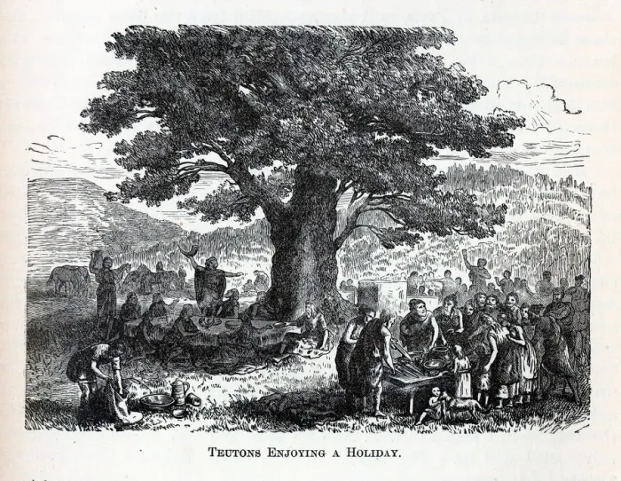 Framed Print : Teutons Enjoying A Holiday, 1882. Artist: Anonymous Framed Print : Teutons Enjoying A Holiday, 1882. Artist: Anonymous