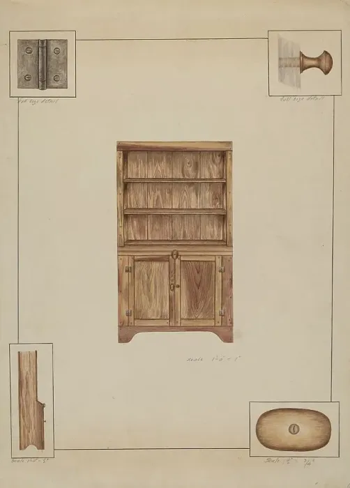 Framed Print : Tewer or Cupboard, c. 1938. Creator: Sarah F. Williams Framed Print : Tewer or Cupboard, c. 1938. Creator: Sarah F. Williams