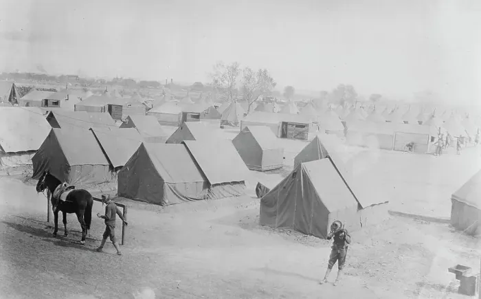 Framed Print : Texas City Camp, between c1910 and c1915. Creator: Bain News Service Framed Print : Texas City Camp, between c1910 and c1915. Creator: Bain News Service