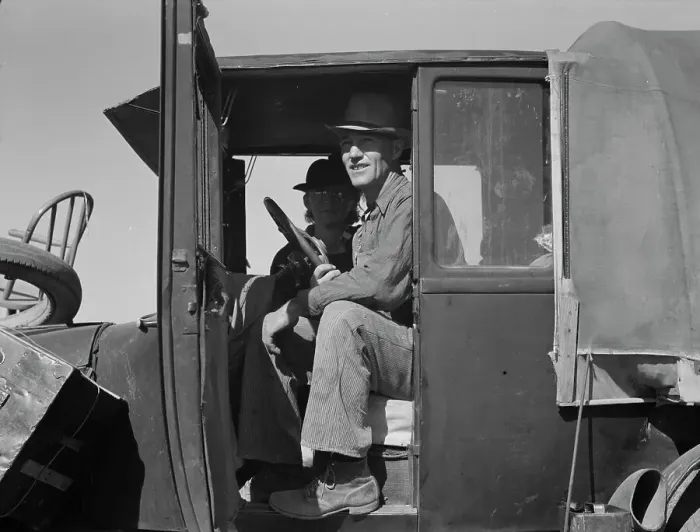 Framed Print : Texas family looking for work in the carrot harvest, California, 1937. Creator: Dorothea Lange Framed Print : Texas family looking for work in the carrot harvest, California, 1937. Creator: Dorothea Lange
