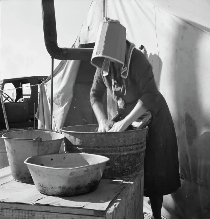 Framed Print : Texas woman in carrot pullers camp, Imperial Valley, California, 1939. Creator: Dorothea Lange Framed Print : Texas woman in carrot pullers camp, Imperial Valley, California, 1939. Creator: Dorothea Lange