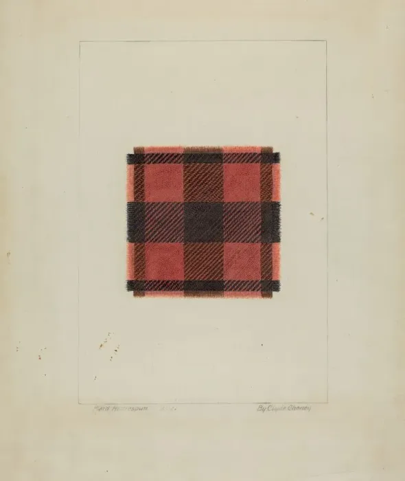 Framed Print : Textile, 1935 / 1942. Creator: Clyde L. Cheney Framed Print : Textile, 1935 / 1942. Creator: Clyde L. Cheney