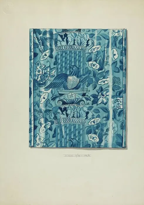 Framed Print : Textile, c. 1936. Creator: James Vail Framed Print : Textile, c. 1936. Creator: James Vail