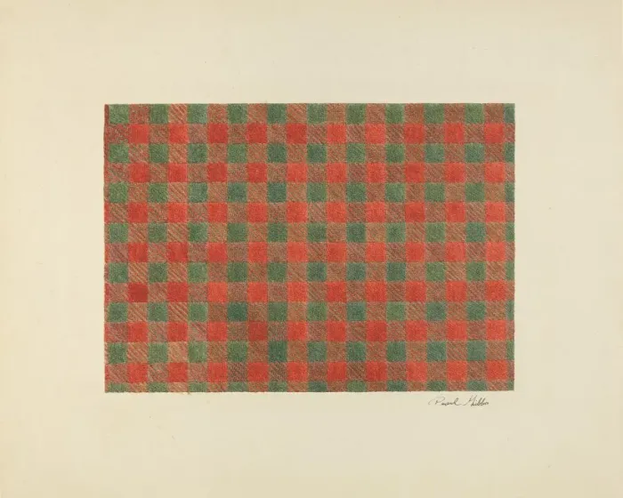 Framed Print : Textile, c. 1941. Creator: Pearl Gibbo Framed Print : Textile, c. 1941. Creator: Pearl Gibbo