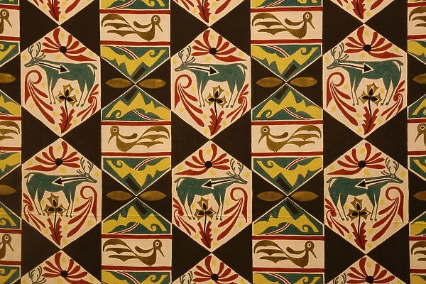 Textile design with American Indian motifs, ca 1923
