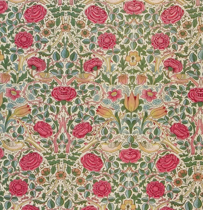 Framed Print : Textile, Rose, Designed 1883. Creator: William Morris Framed Print : Textile, Rose, Designed 1883. Creator: William Morris
