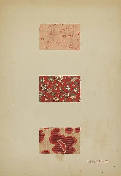 Textile Samples, c. 1938. Creator: Edmond Lorts