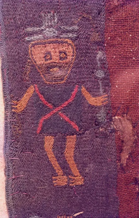 Framed Print : Textiles, Paracas Culture, Peru, 2015. Creator: Luis Rosendo