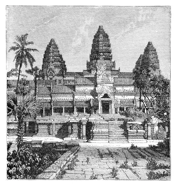 Th chief facade of the temple at Angkor-Wat, Cambodia, 1895