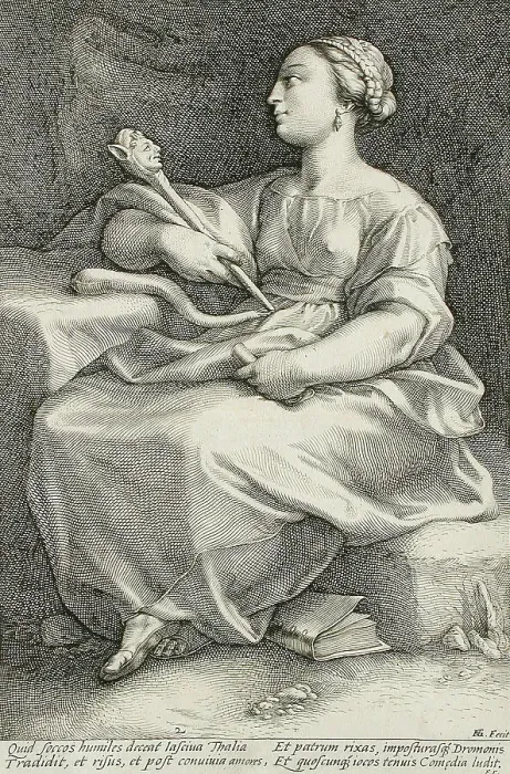 Framed Print : Thalia, 1592. Creator: Hendrik Goltzius Framed Print : Thalia, 1592. Creator: Hendrik Goltzius