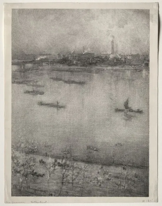 Framed Print : The Thames, 1896. Creator: James McNeill Whistler (American, 1834-1903) Framed Print : The Thames, 1896. Creator: James McNeill Whistler (American, 1834-1903)