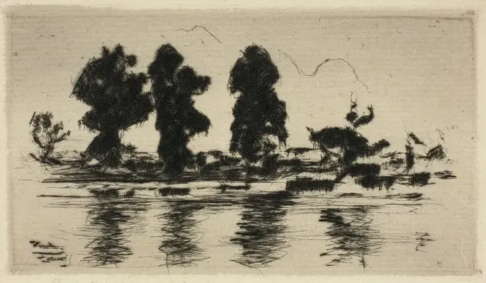 Framed Print : The Thames, Evening, 1897. Creator: Theodore Roussel Framed Print : The Thames, Evening, 1897. Creator: Theodore Roussel